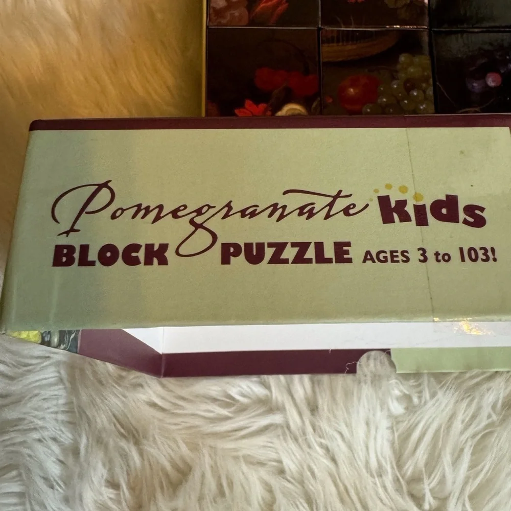 Pomegranate Kids Block Puzzle - Dutch Still Life’s 12 Blocks - 6 Puzzles!